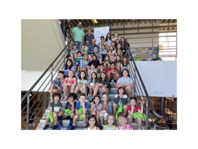 participantes ALDABA-TIC CAMP en escalera